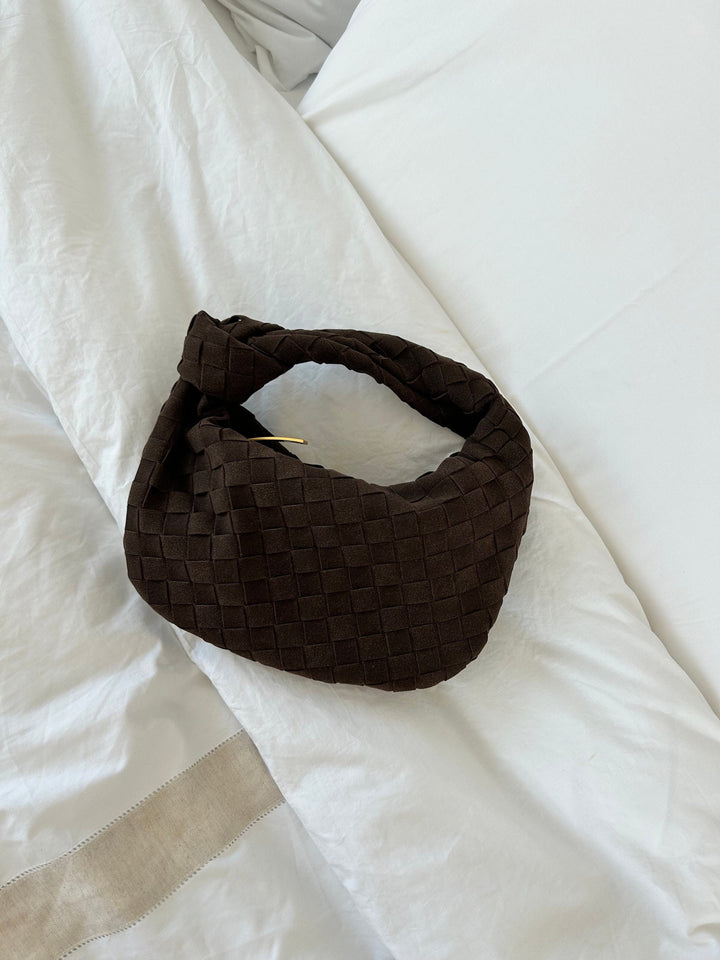 Renee | Velvet Mini Braided Handbag