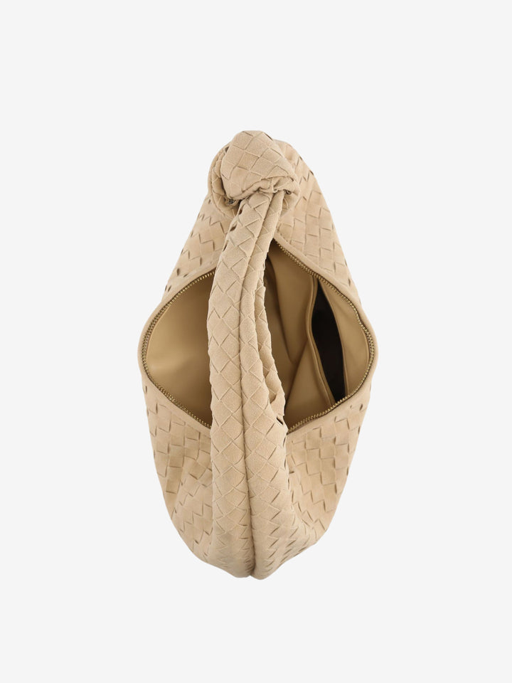 Celeste | Medium Suede Bag Featuring Braided Knot Accent