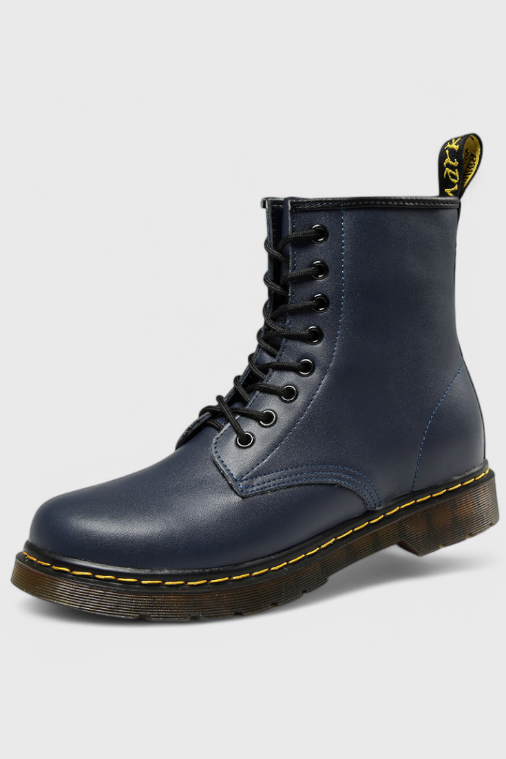 Addison High Synthetic Leather Lace-Up Boots