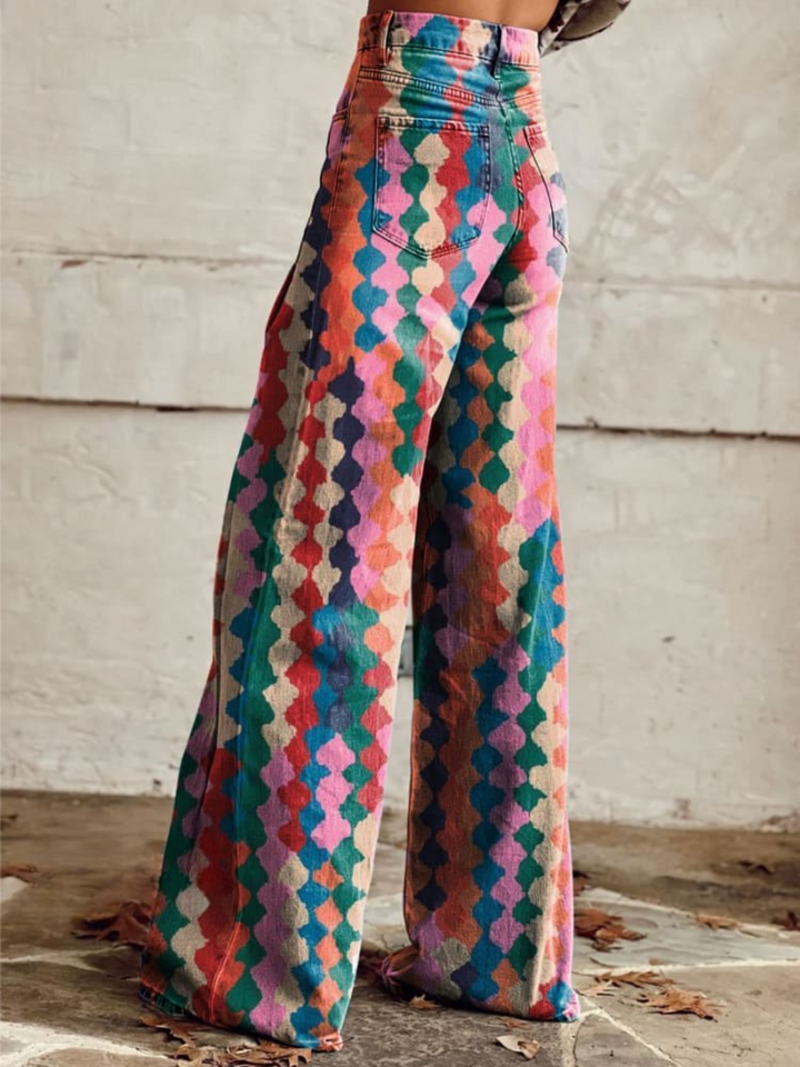 Isla | Vintage-Inspired Rainbow Palazzo Trousers