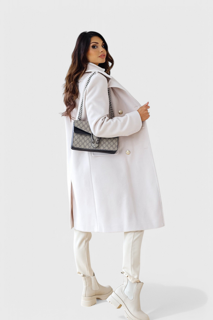 Fitted Double-Breasted Wool Coat by Yara