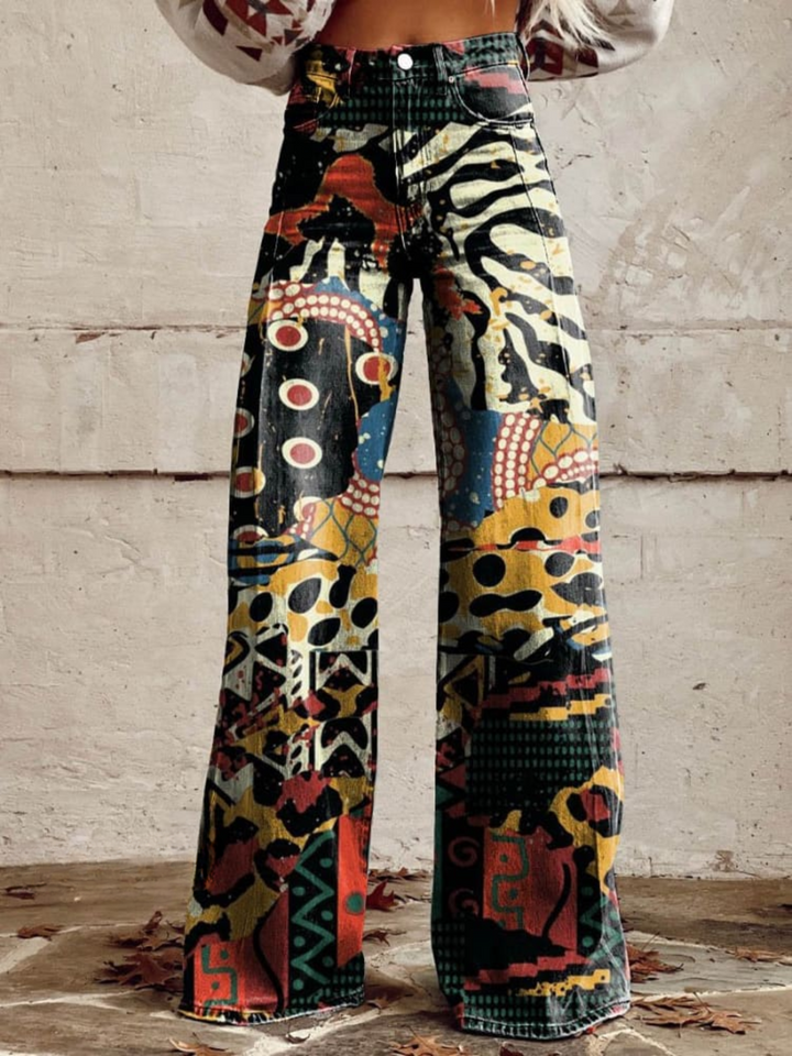 Leona | Bold Tribal Art Statement Trousers