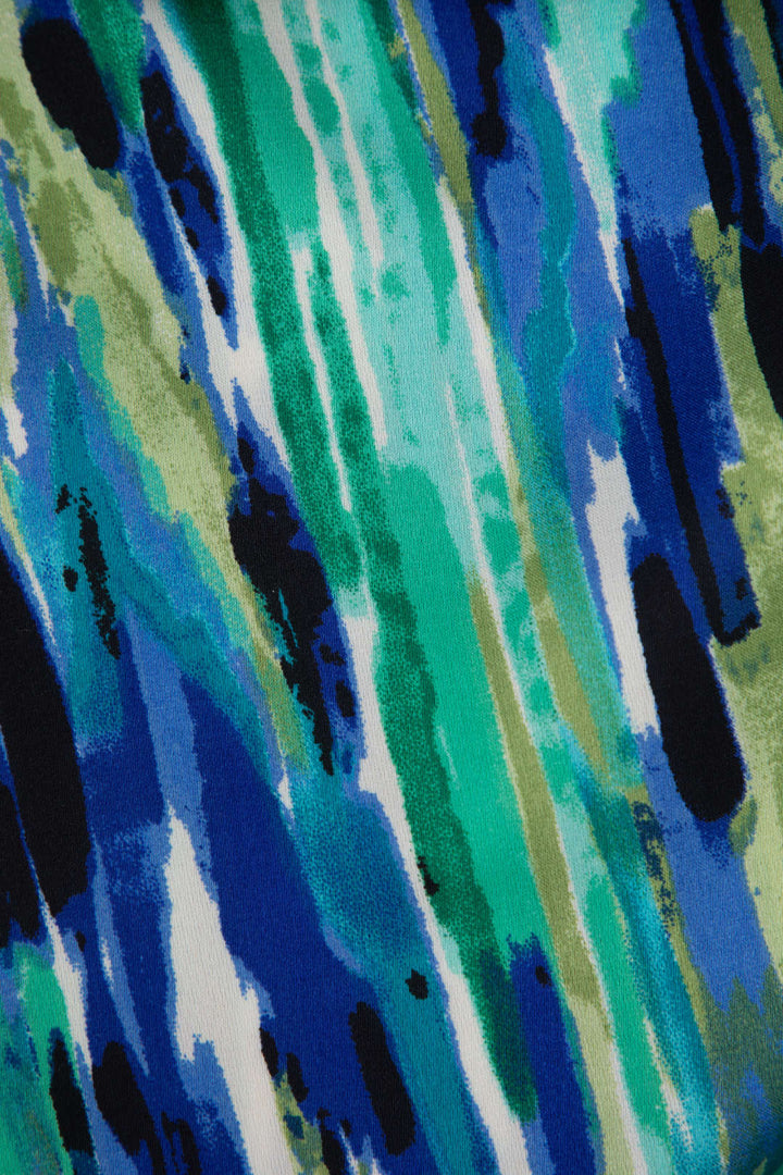 Chic Marble-Patterned Straight Leg Trousers