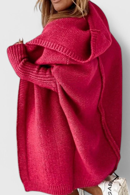 Cozy Hooded Oversized Knit Cardigan by Lovisa