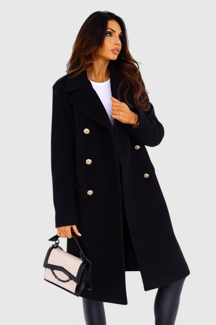 Fitted Double-Breasted Wool Coat by Yara