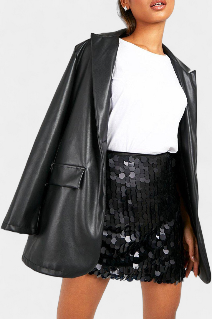 Veena Sequined Mini Skirt with Comfortable Fit