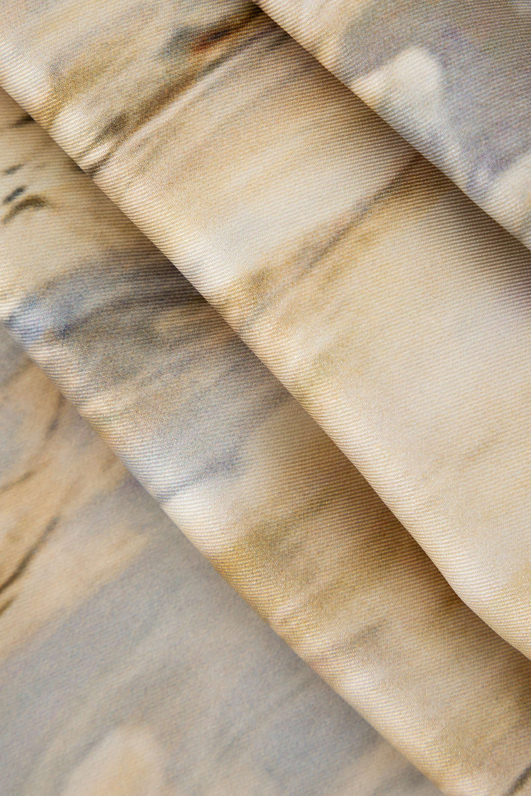 Chic Marble-Patterned Straight Leg Trousers