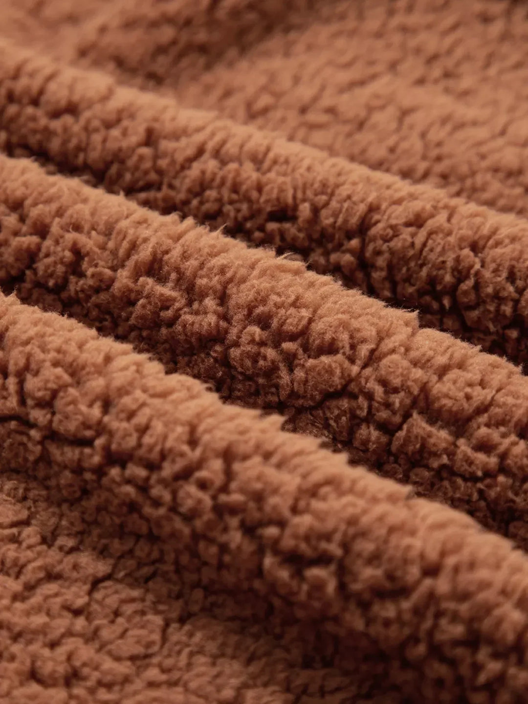 Loose Fit Roza Teddy Hooded Zip Jacket