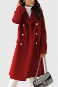 Yara Fitted Double-Breasted Wool Coat