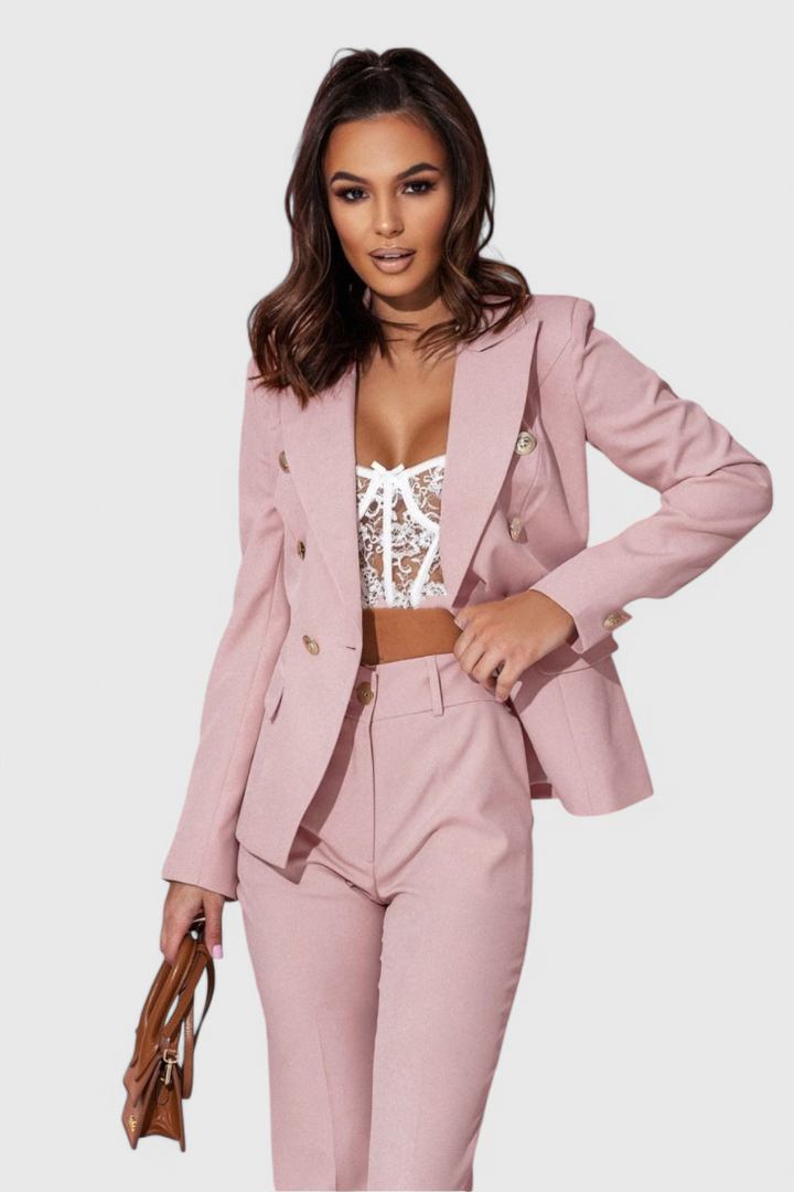 Rosalind Fitted Blazer with Slim Trousers