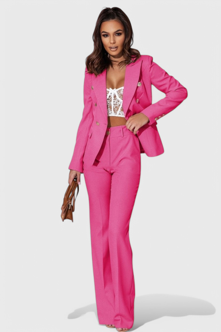 Rosalind Fitted Blazer with Slim Trousers