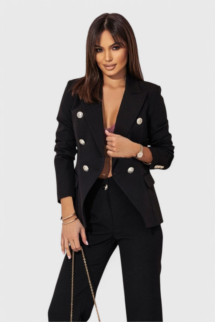 Rosalind Fitted Blazer with Slim Trousers