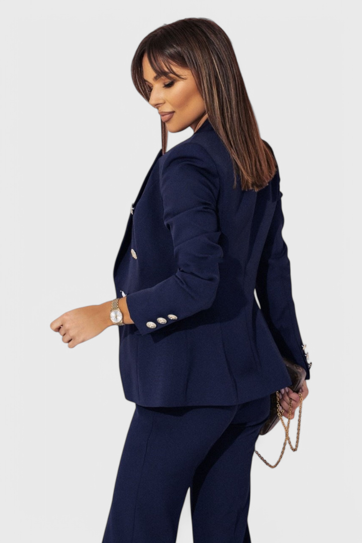 Rosalind Fitted Blazer with Slim Trousers