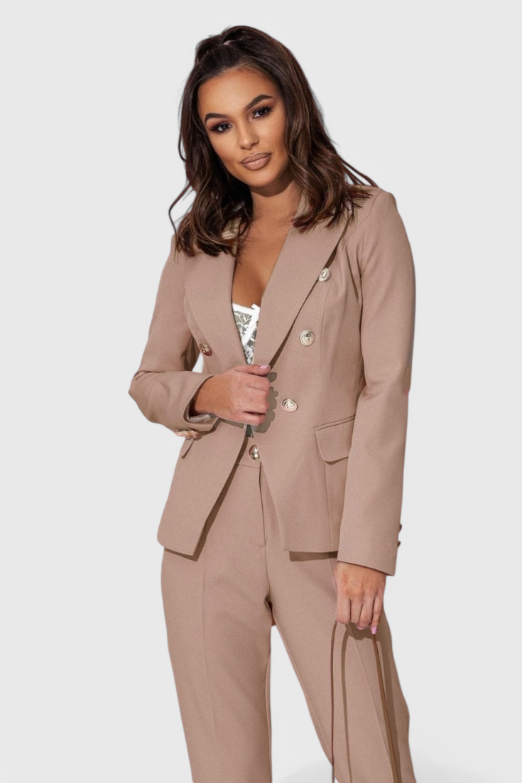 Rosalind Fitted Blazer with Slim Trousers