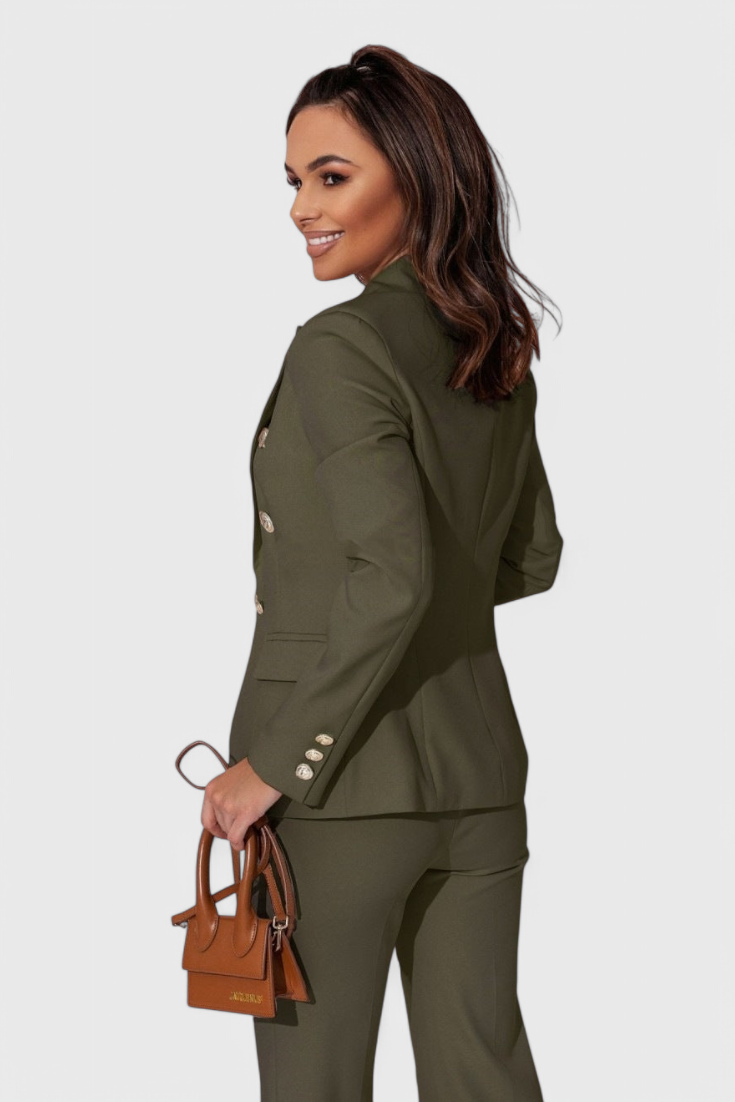 Rosalind Fitted Blazer with Slim Trousers