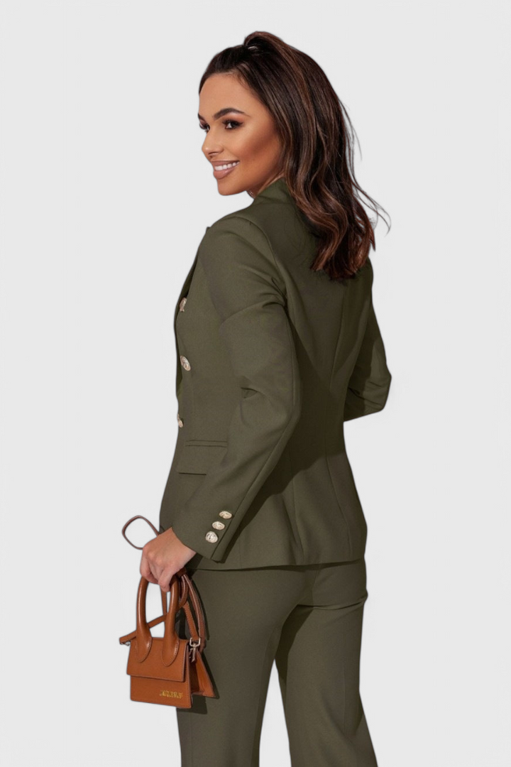 Rosalind Fitted Blazer with Slim Trousers