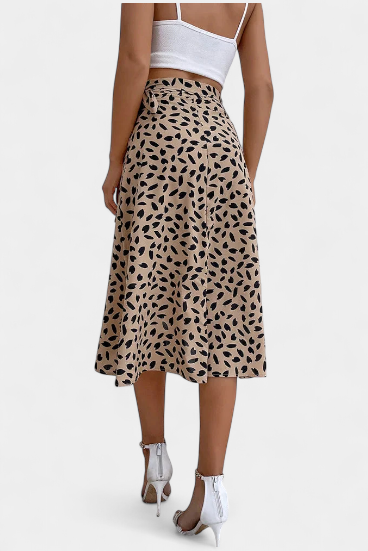 Camila Bohemian Asymmetrical Wrap Skirt with Flowing Design