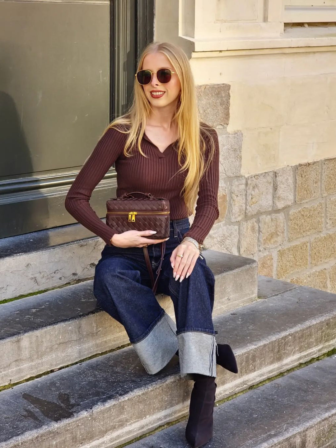 Juliette | Chic Woven Handbag with Elegant Structure