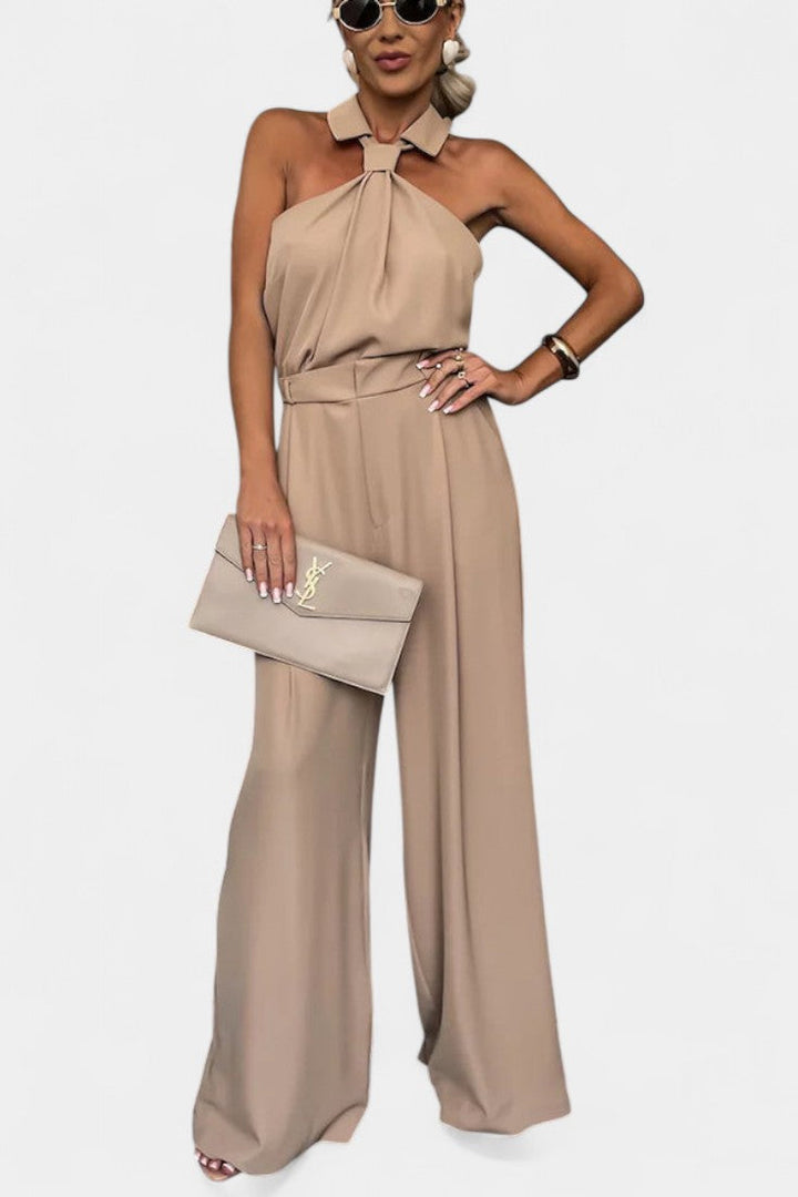 Sibyl Halter Ensemble with Flowing Silhouette