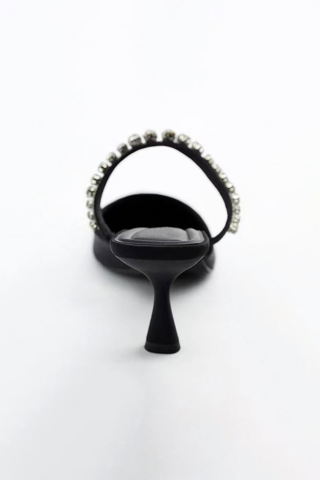 Rhinestone-Embellished Pointed Toe High Heeled Sandals