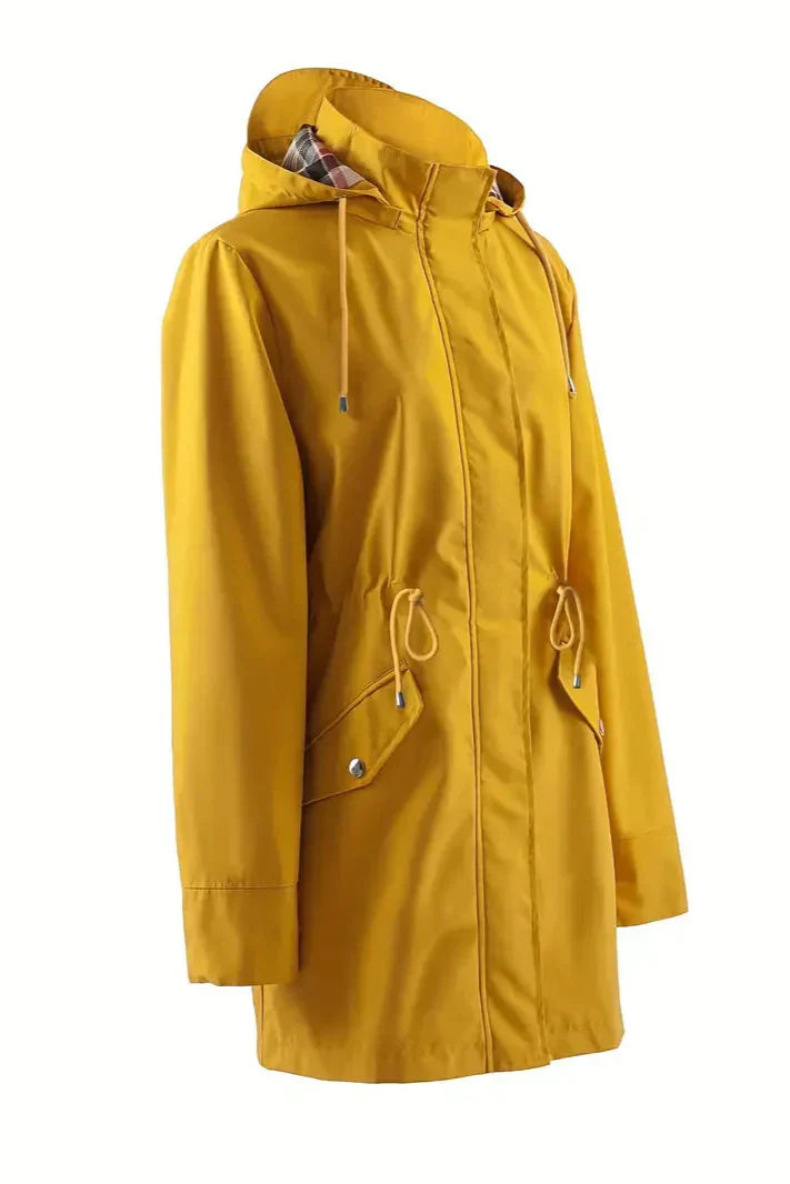Doemi Fitted Silhouette Long Sleeve Raincoat