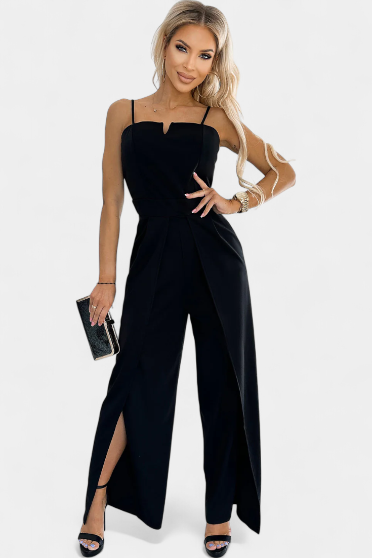Prescillia Elegant Strap Jumpsuit with Side Cutouts
