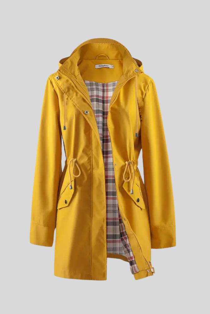 Doemi Fitted Silhouette Long Sleeve Raincoat