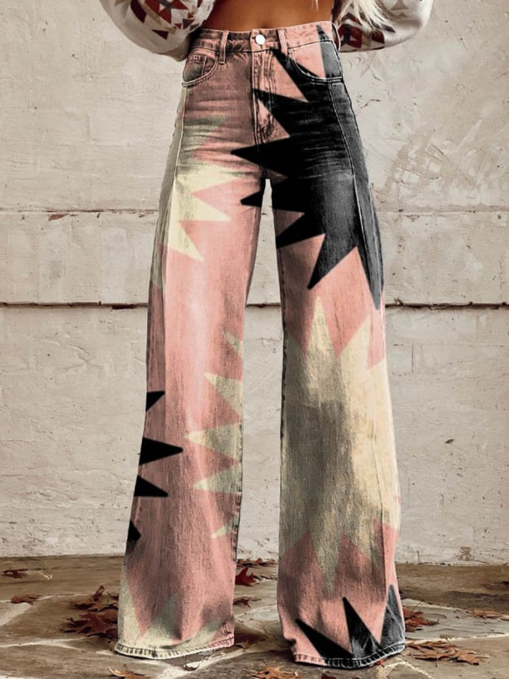 Stella | Bohemian Starburst Wide-Leg Trousers