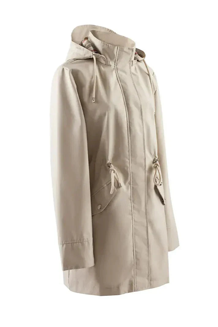 Doemi Fitted Silhouette Long Sleeve Raincoat