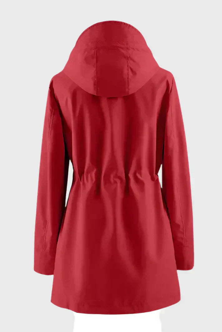 Doemi Fitted Silhouette Long Sleeve Raincoat