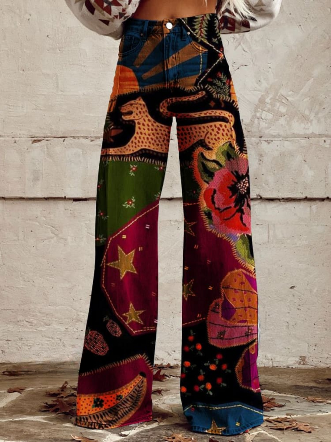 Tahlia | Bohemian Midnight Garden Trousers