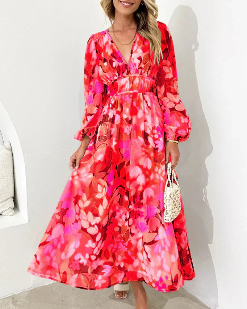Kristin™ | Bohemian Pink Maxi Dress