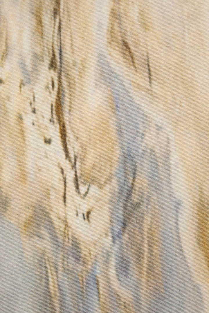 Chic Marble-Patterned Straight Leg Trousers