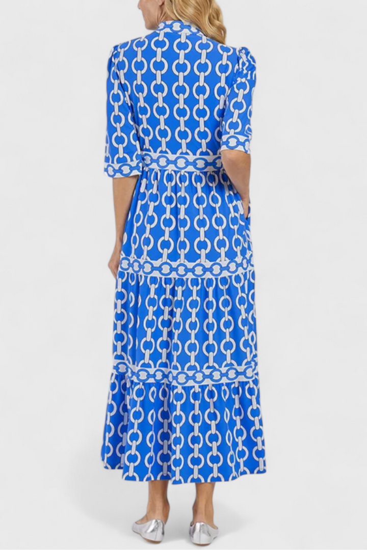 Chain Pattern Casilda Midi Dress