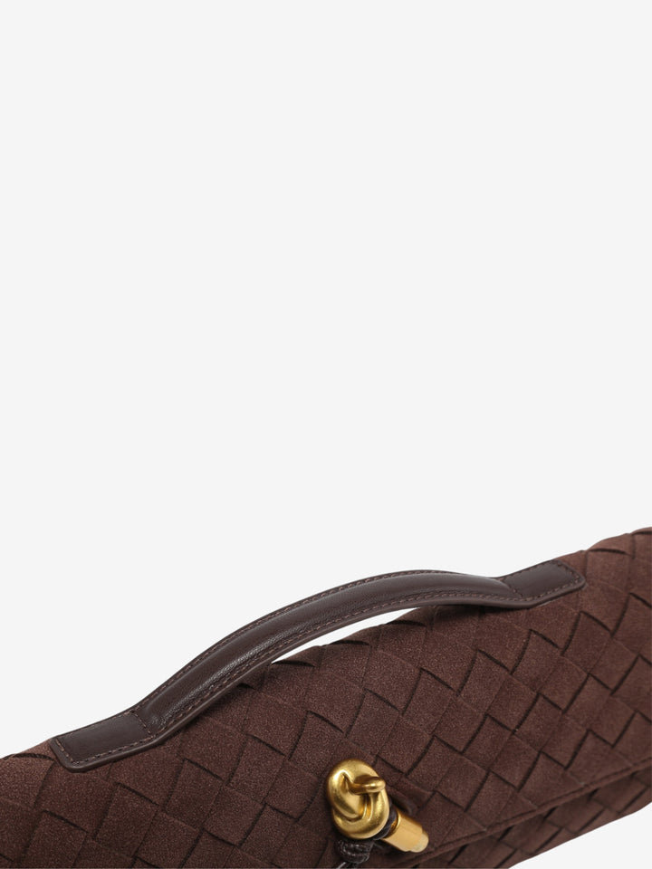 Cherry | Luxurious Suede Handbag with Woven Detailing