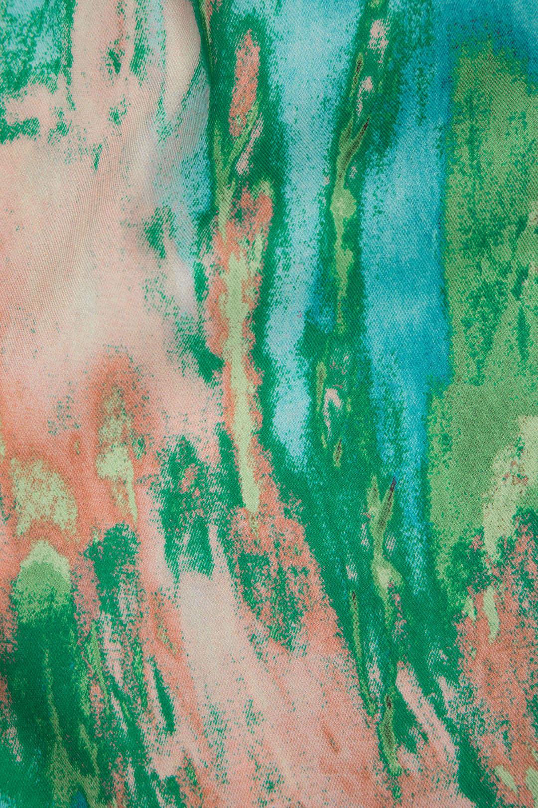 Chic Marble-Patterned Straight Leg Trousers