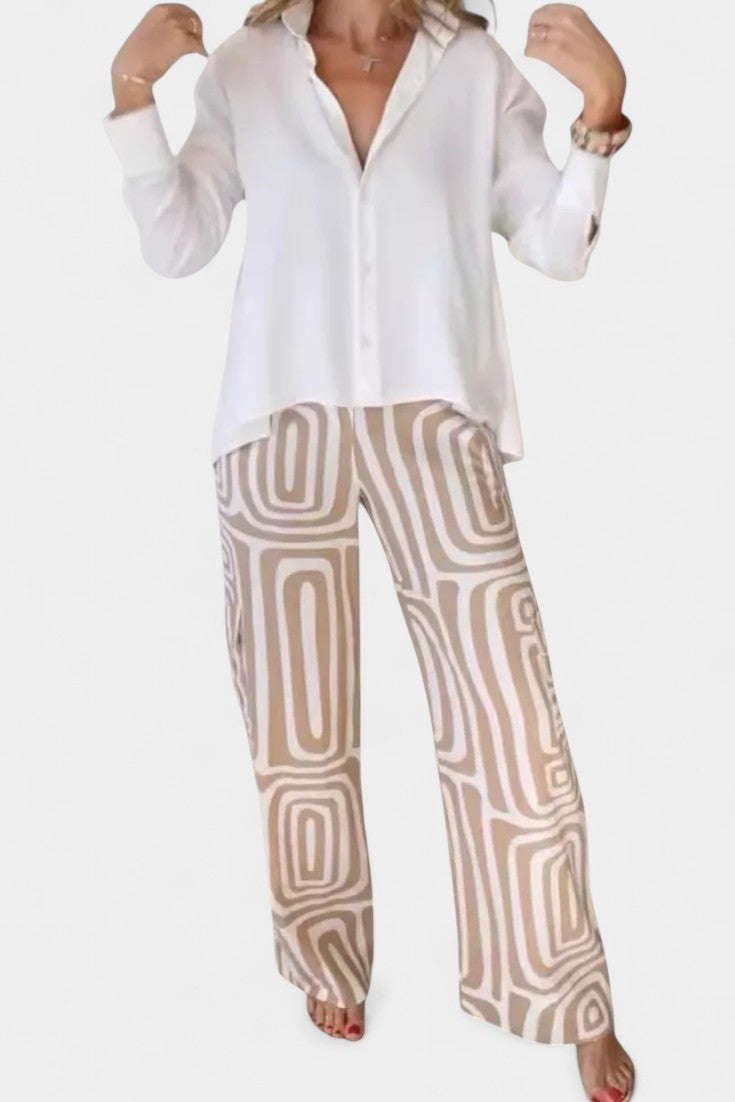 Calla Lightweight Two-Piece Set with Tailored Collar