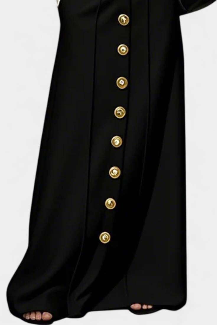 Ada Front Button Casual Skirt with Side Pockets