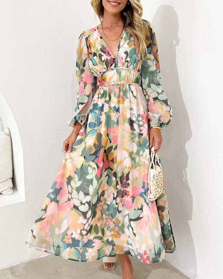 Kristin™ | Bohemian Pink Maxi Dress