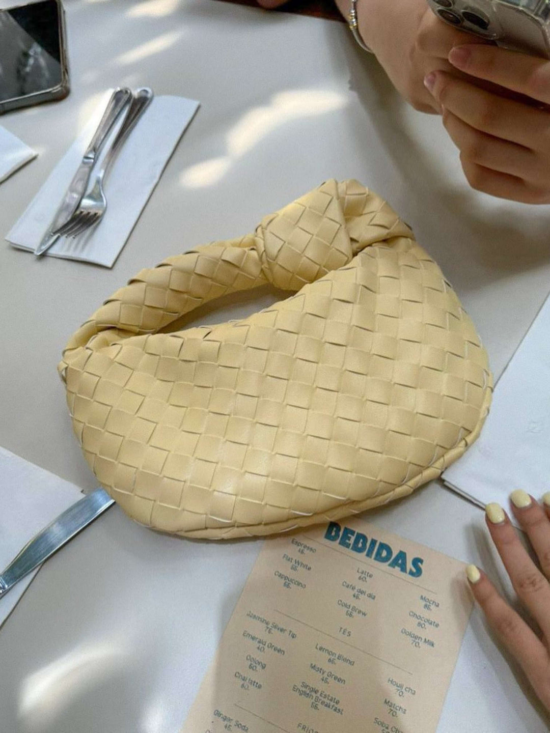 Sienna | Compact Bag with Braided Handle