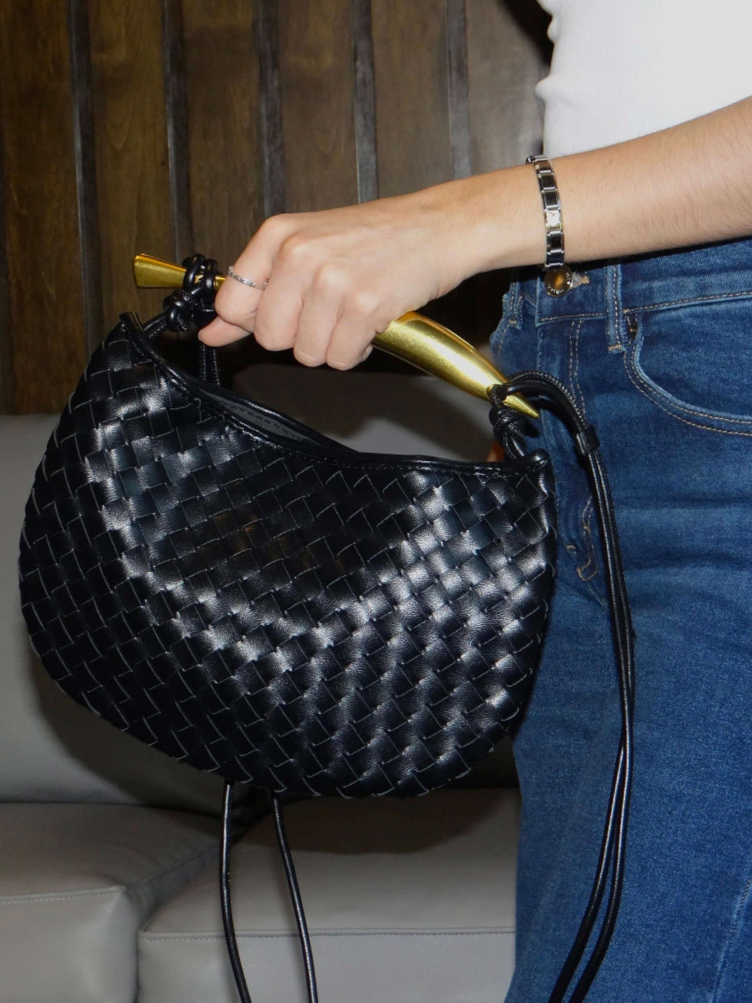 Bianca | Chic Woven Handbag with Elegant Structure
