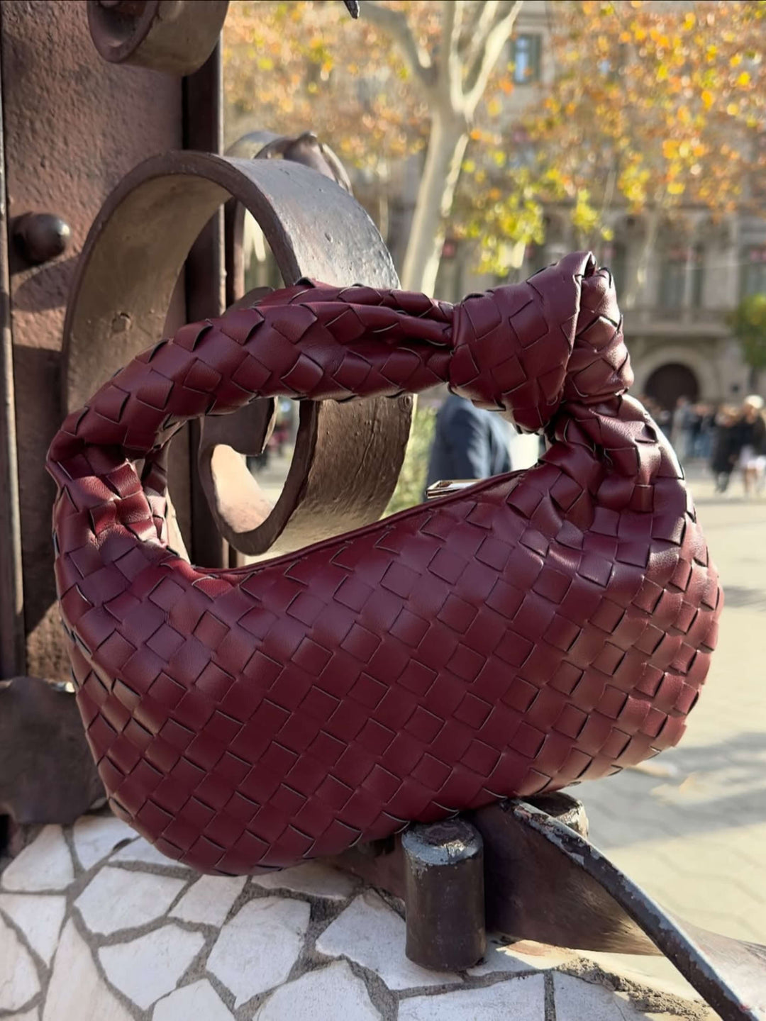 Sienna | Compact Bag with Braided Handle