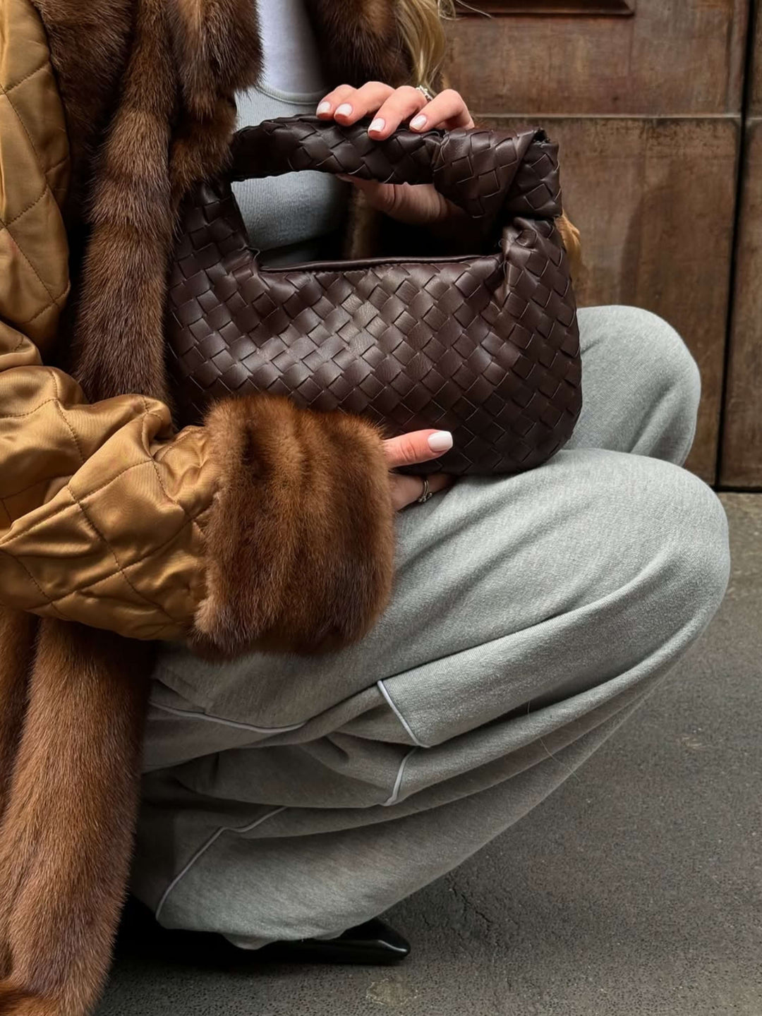 Sienna | Compact Bag with Braided Handle