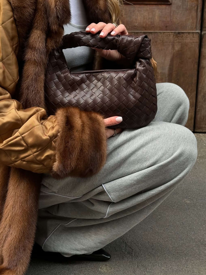 Sienna | Compact Bag with Braided Handle