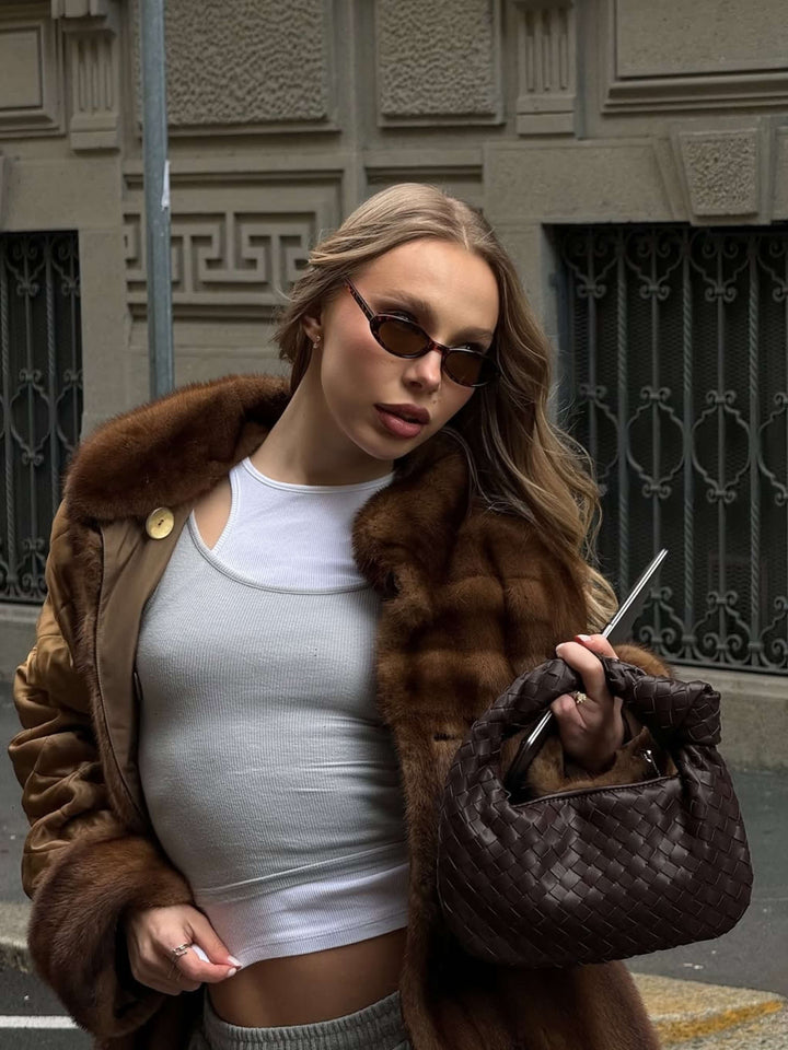 Sienna | Compact Bag with Braided Handle