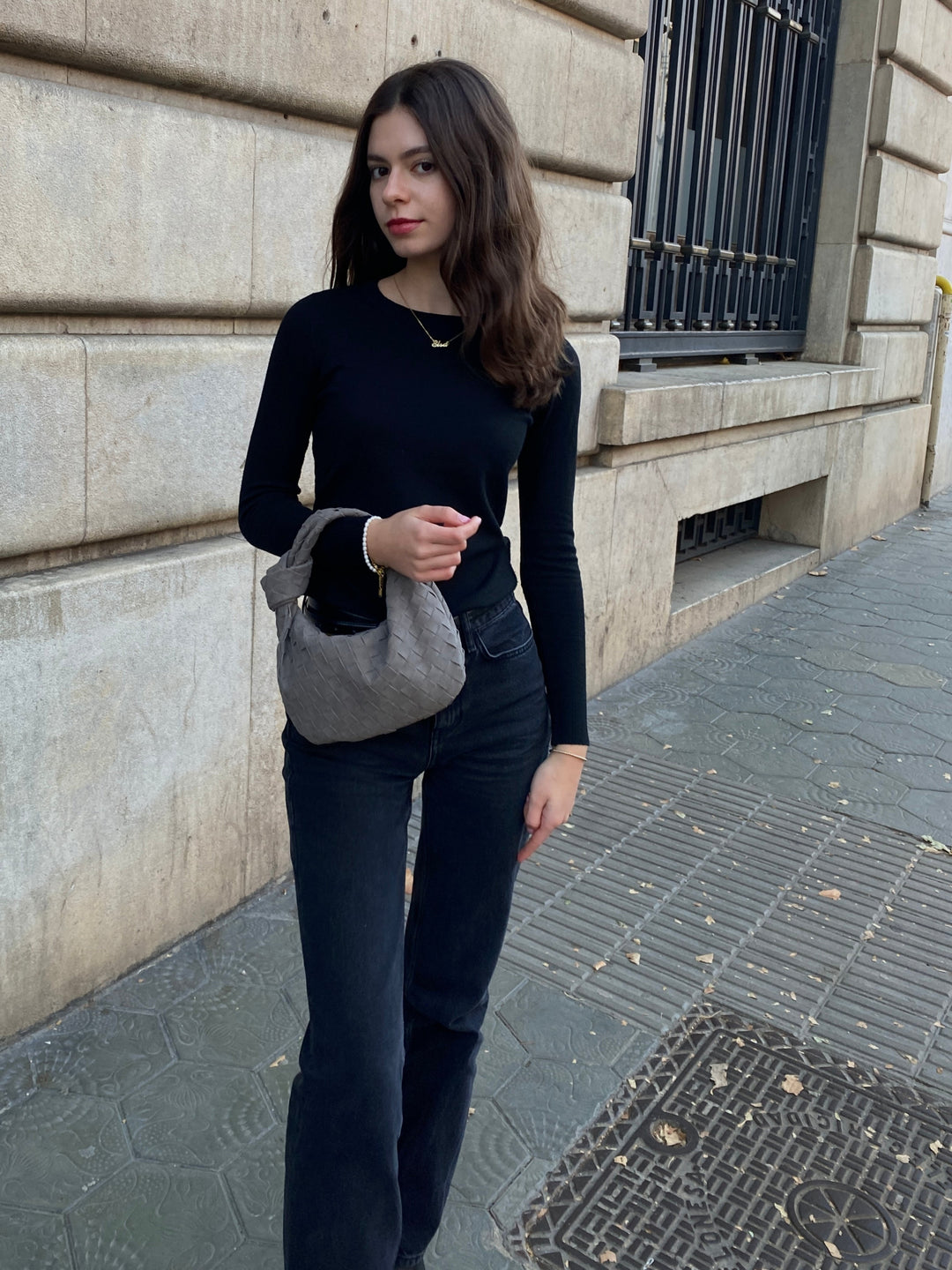 Renee | Velvet Mini Braided Handbag