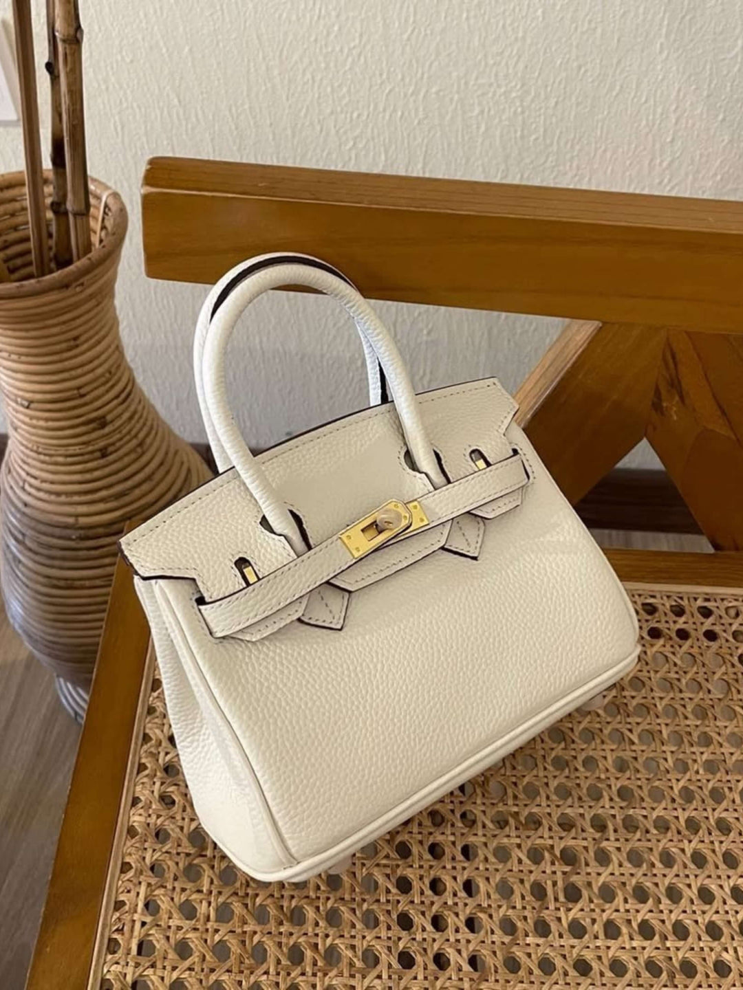 Colette | Compact Structured Lock Handbag