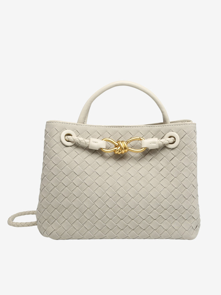 Malia | Textured Pattern Compact Woven Crossbody Bag