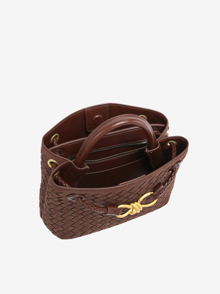 Malia | Textured Pattern Compact Woven Crossbody Bag