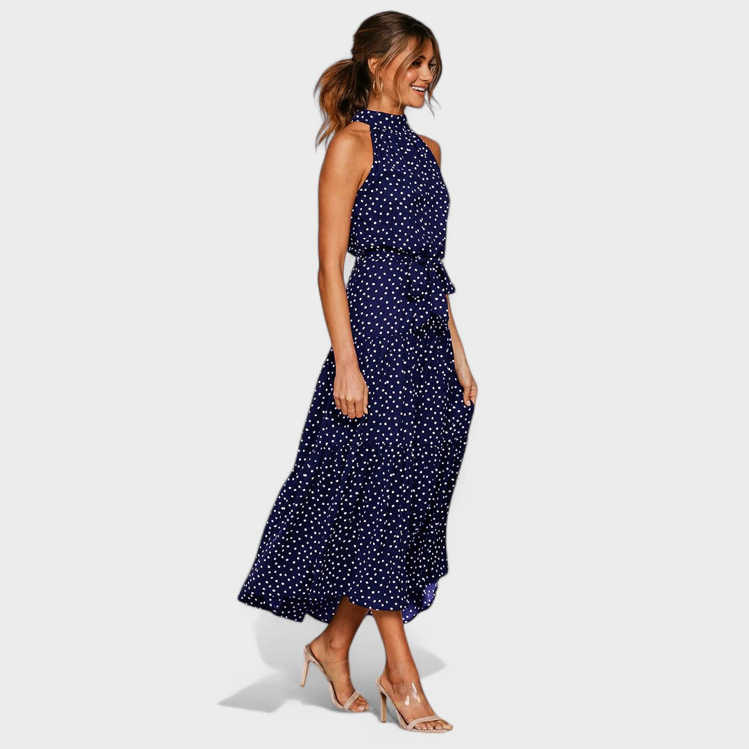 Kitty™ | Chic Polka Dot Maxi Dress for Fun and Flair